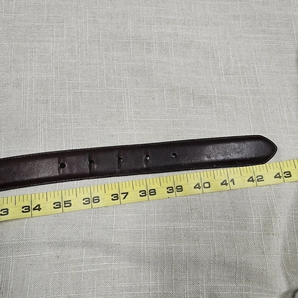 Coach Brown Belt Solid Leather Neutral Minimalist Office Business Casual size 38